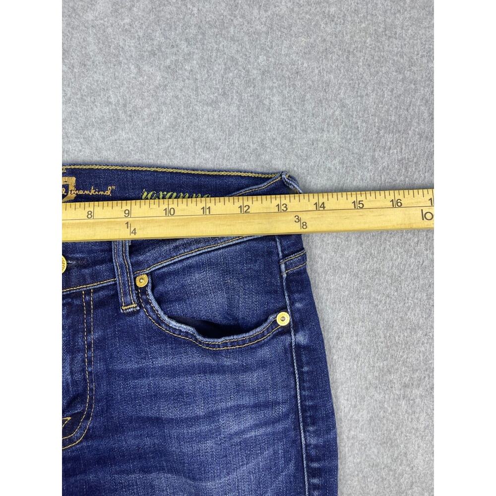 7 For All Mankind Roxanne Skinny Medium Wash Blue Jeans Stretch Denim Sz 26 7FAM - Picture 8 of 12